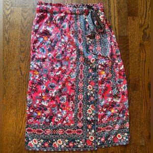 Ann Taylor Loft Floral Wrap Skirt NWT!